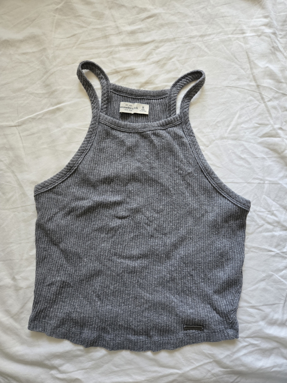 A&F Ribbed High-Neck Tank Top